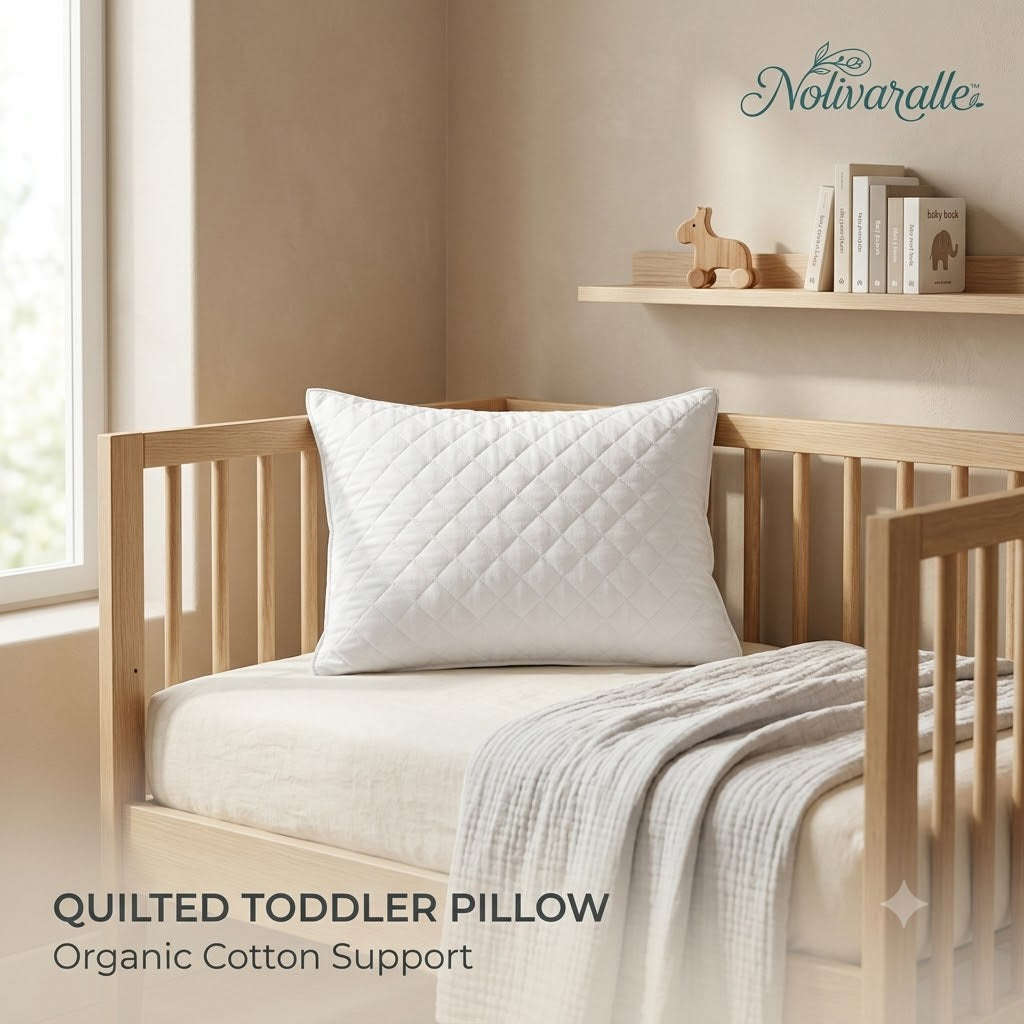 𝗡𝗼𝗹𝗶𝘃𝗮𝗿𝗮𝗹𝗹𝗲™ Quilted Toddler Pillow with Organic Cover