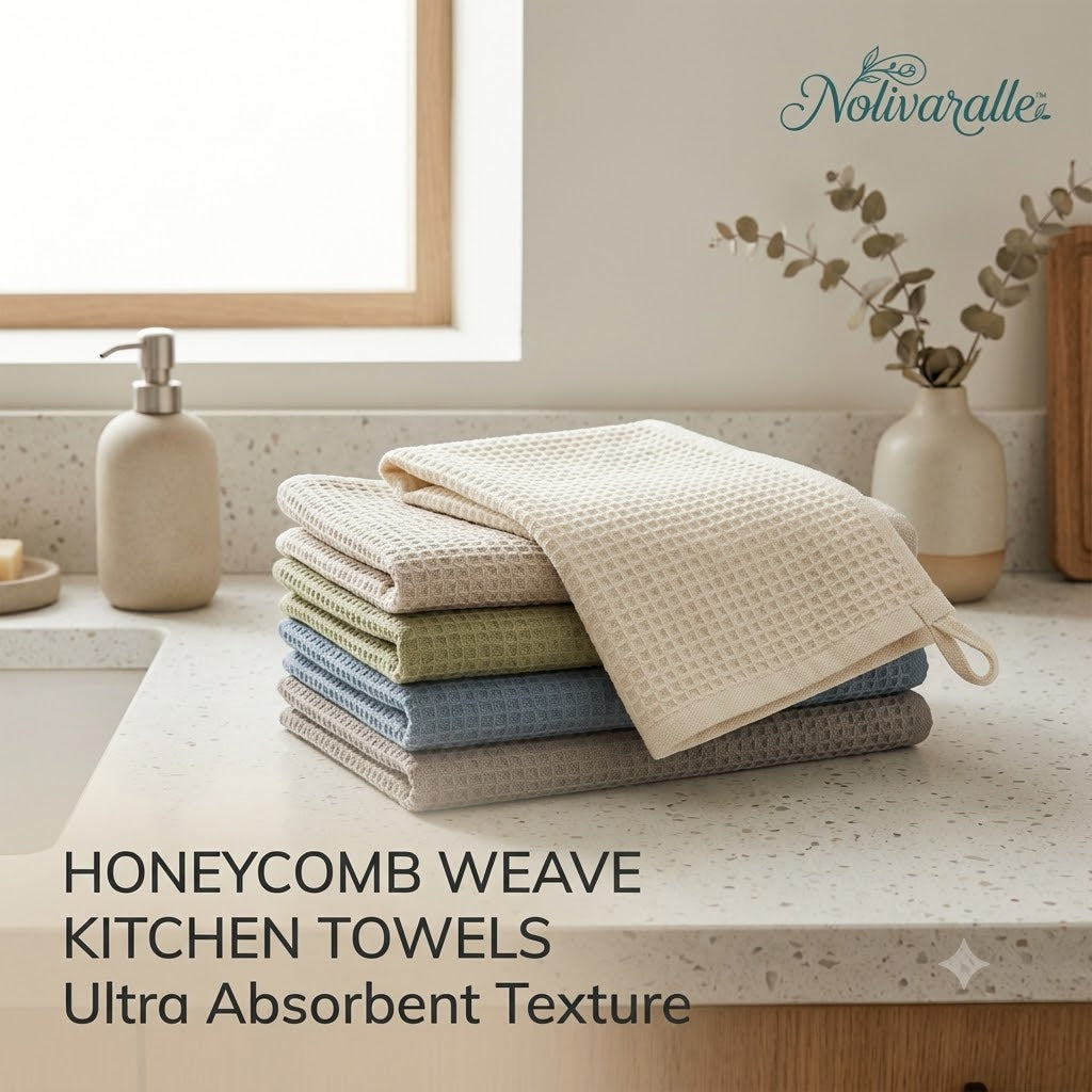 𝗡𝗼𝗹𝗶𝘃𝗮𝗿𝗮𝗹𝗹𝗲™ Honeycomb Weave Kitchen Dish Towels