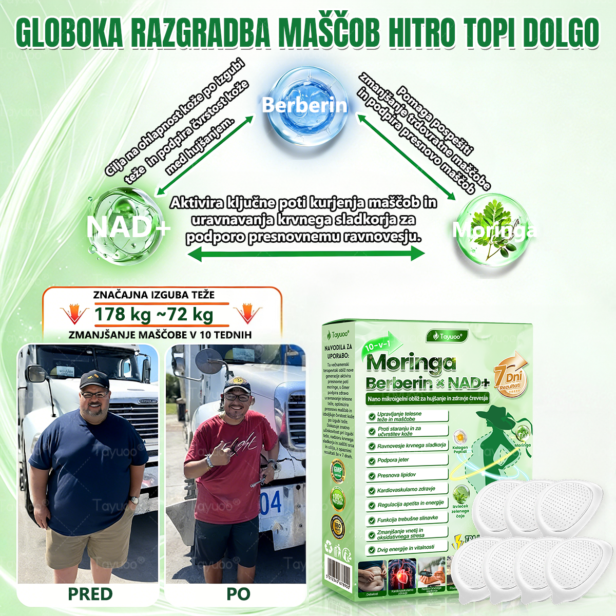 𝐓𝐚𝐲𝐮𝐨𝐨® ⏰Na voljo je le še 5 škatel! Ponujamo dodaten 50 % popust! Ostanite v formi in zdravi. Če zdaj izgubite, boste imeli priložnost le še naslednje leto.