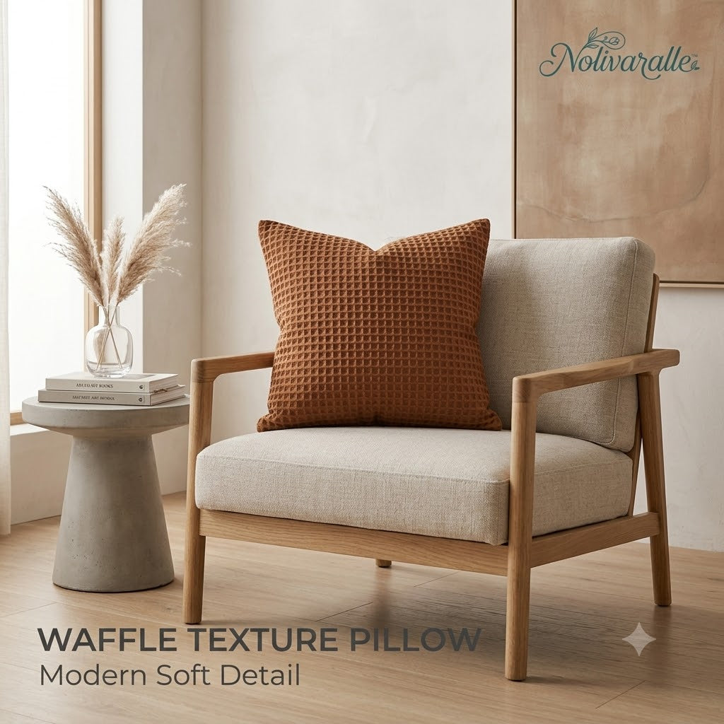 𝗡𝗼𝗹𝗶𝘃𝗮𝗿𝗮𝗹𝗹𝗲™ Textured Waffle Weave Decorative Throw Pillow Cover
