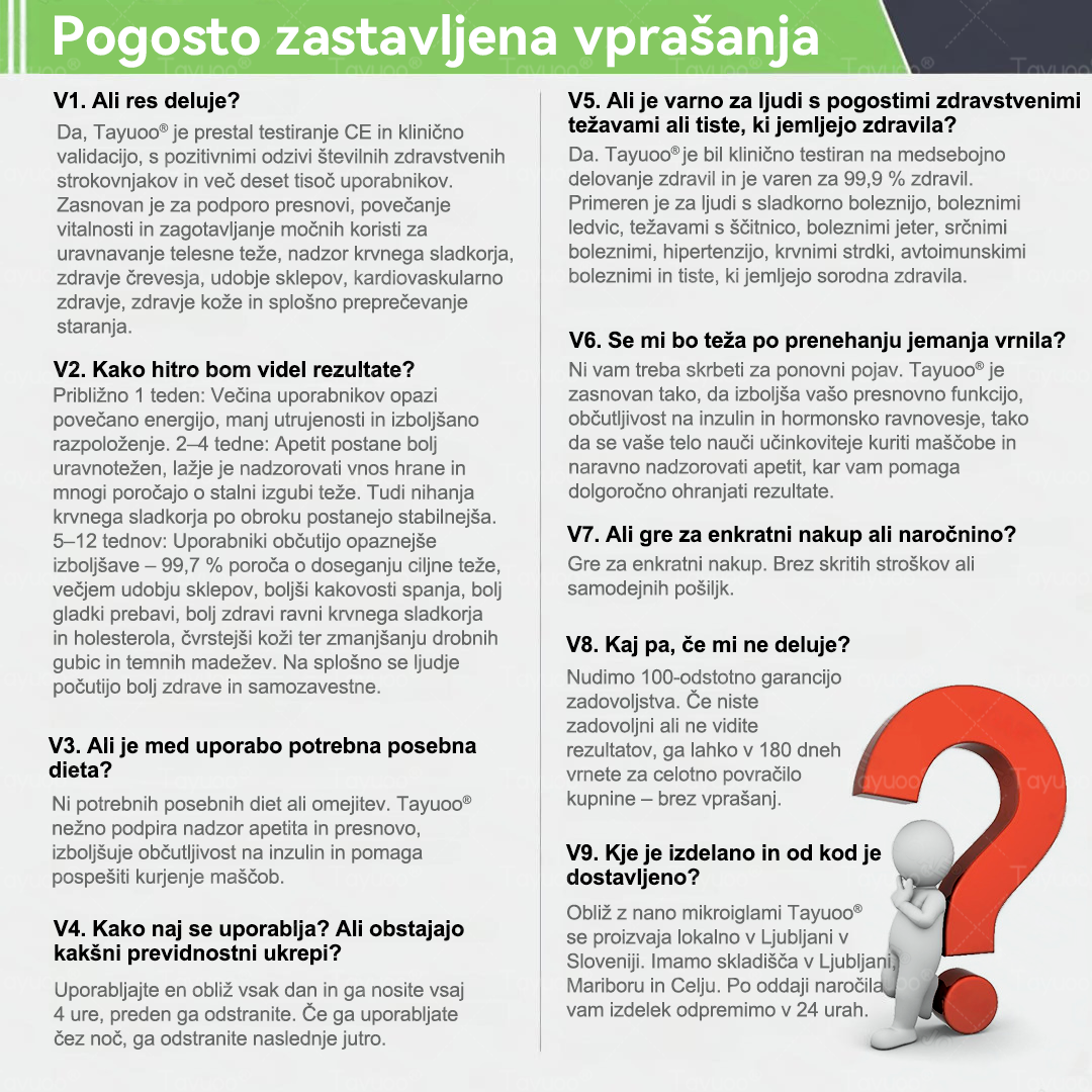 𝐓𝐚𝐲𝐮𝐨𝐨® ⏰Na voljo je le še 5 škatel! Ponujamo dodaten 50 % popust! Ostanite v formi in zdravi. Če zdaj izgubite, boste imeli priložnost le še naslednje leto.