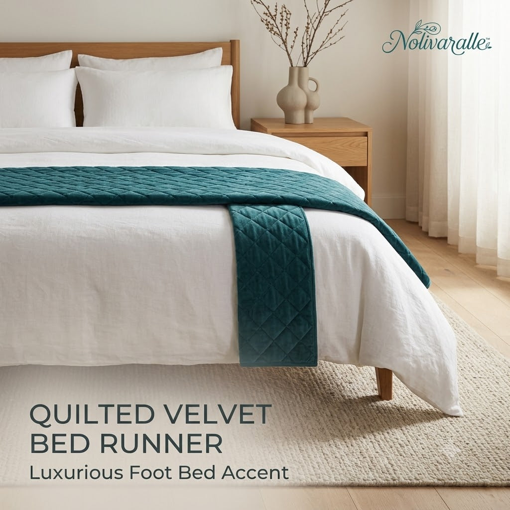 𝗡𝗼𝗹𝗶𝘃𝗮𝗿𝗮𝗹𝗹𝗲™ Quilted Velvet Bed Runner Accent