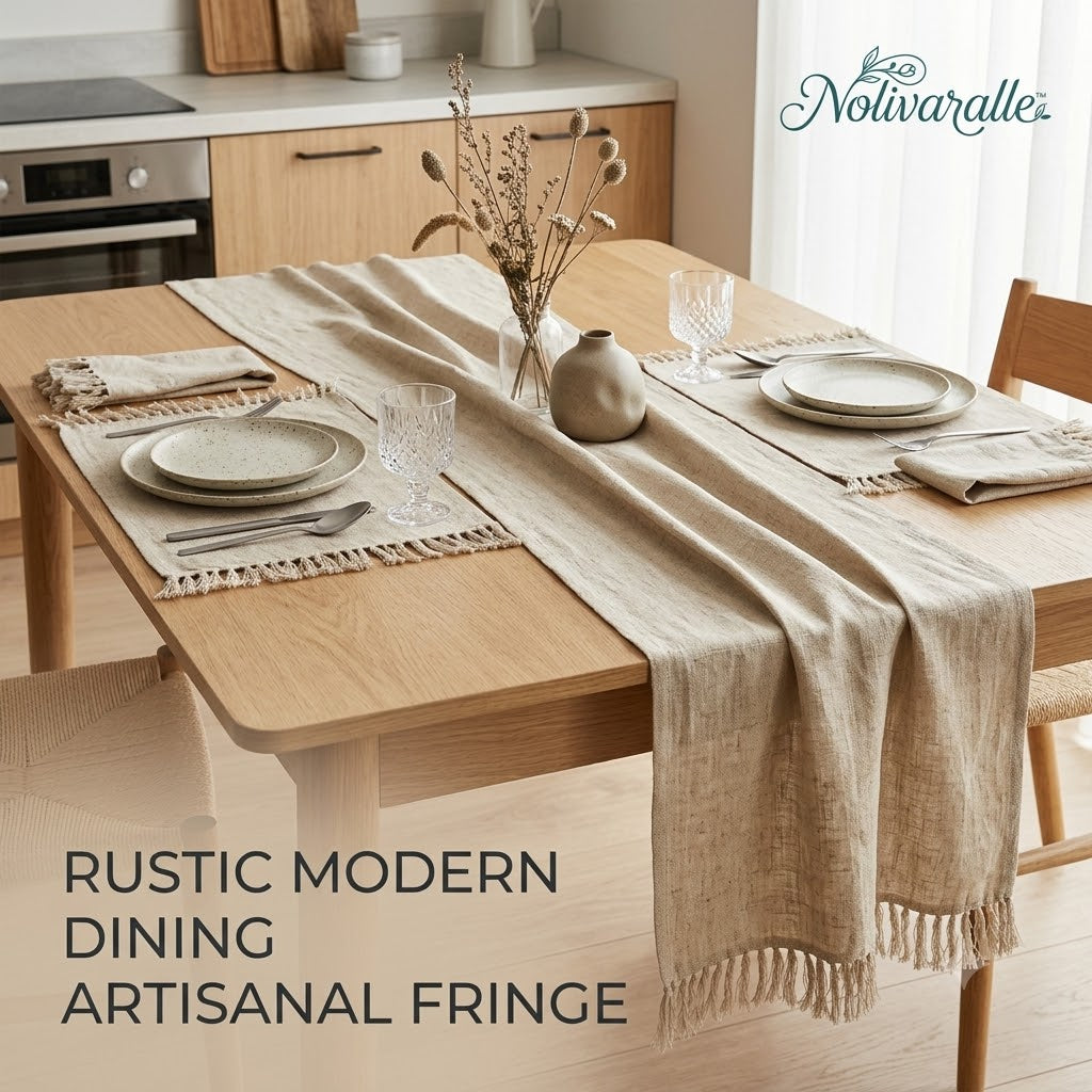 𝗡𝗼𝗹𝗶𝘃𝗮𝗿𝗮𝗹𝗹𝗲™ Linen-Blend Table Runner Set